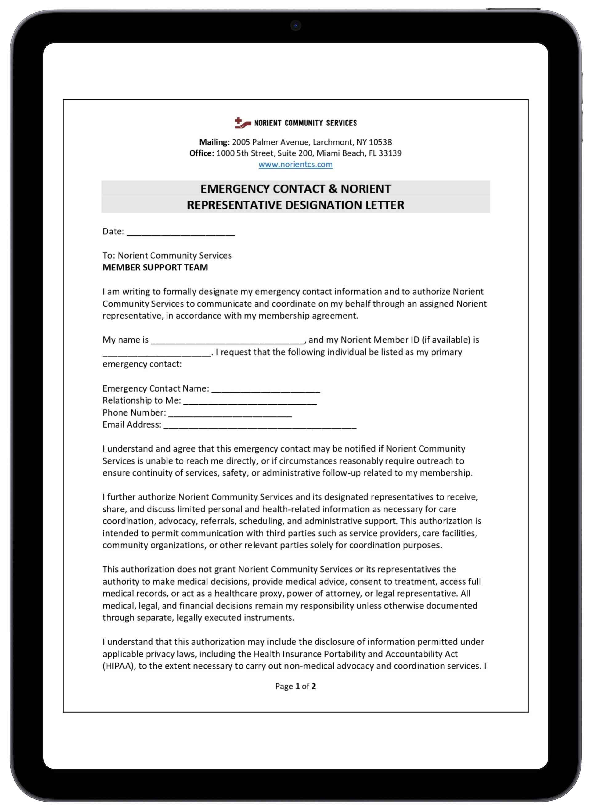 EMERGENCY_CONTACT_NORIENT_Ipad